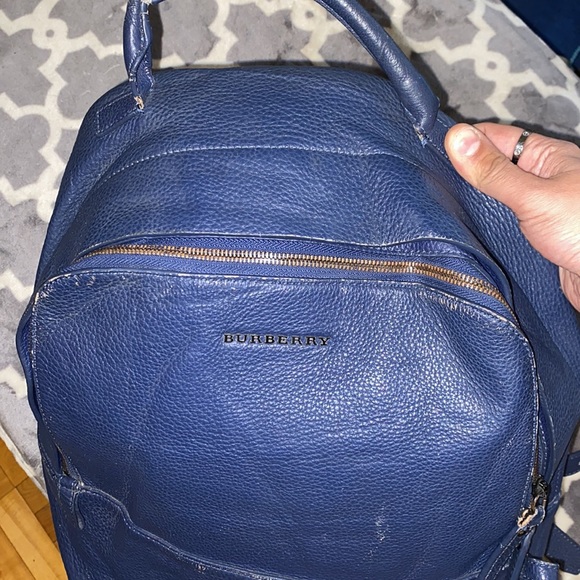 Auth unisex Burberry leather laptop backpack - Picture 3 of 6